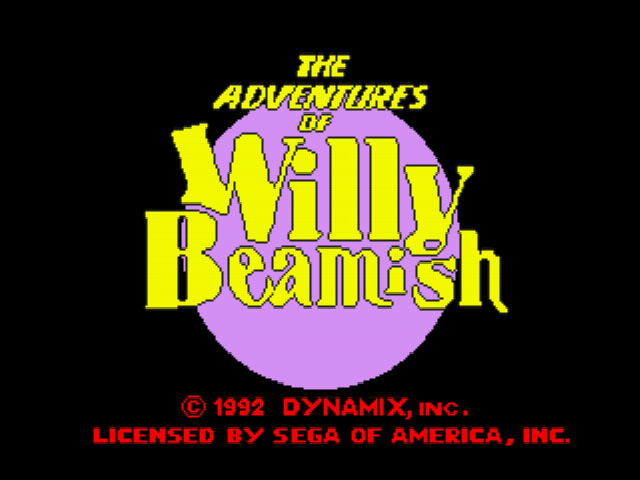 Adventures of Willy Beamish Title Screen